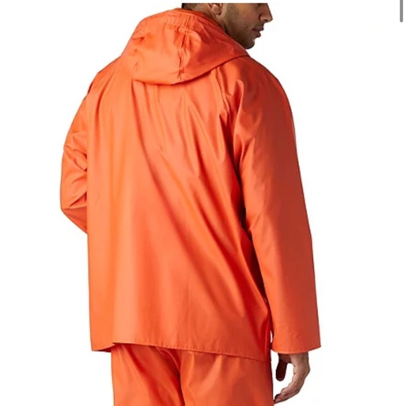 Helly Hansen Men’s work wear Abbotsford Waterproof Jacket, Medium, Orange - NWT - Picture 3 of 7